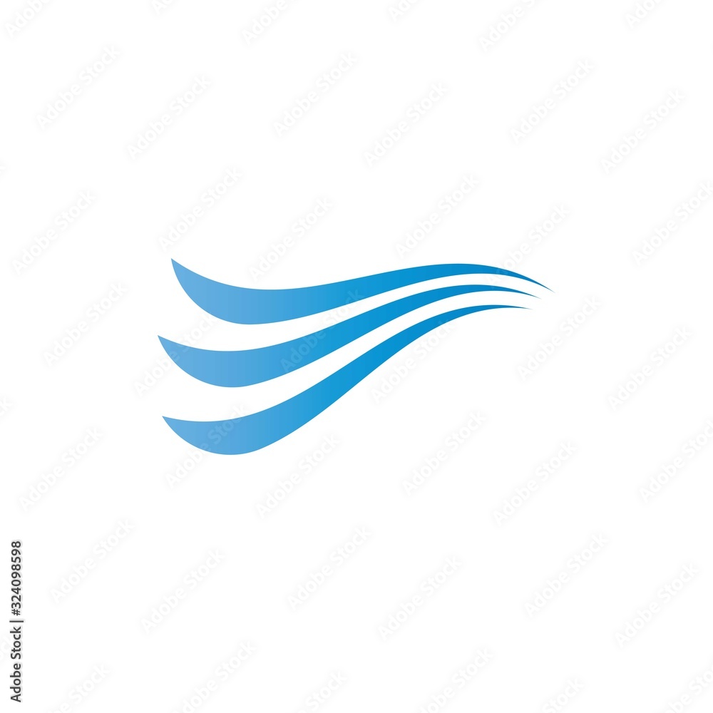 Obraz premium Wing logo template vector icon design