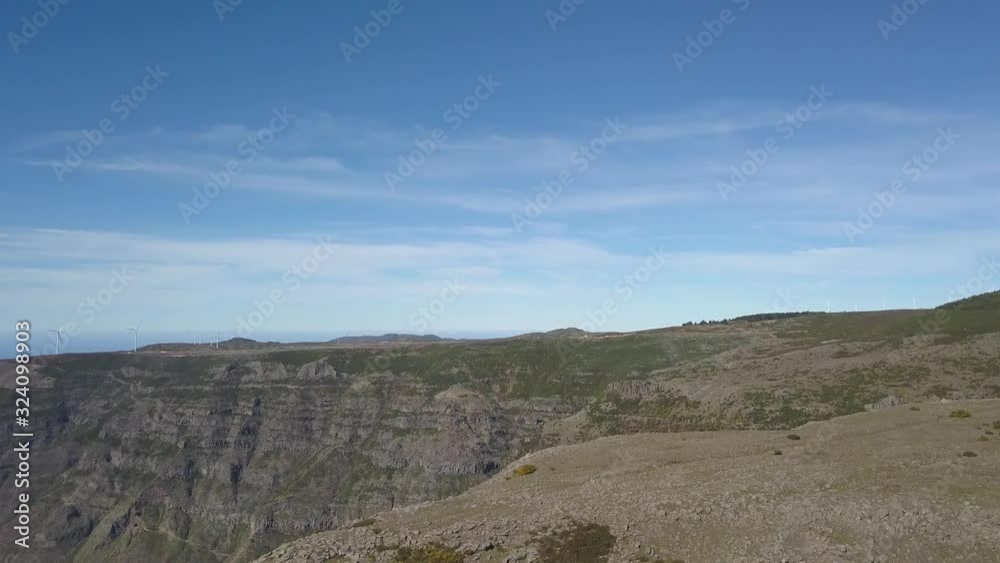 Aerial view of the beautiful mountains in Paul da Serra, Ponta do sol, Madeira Island, Portugal. Aerial view of the beautiful mountains in Paul da Serra, Ponta do sol, Madeira Island, Portugal.