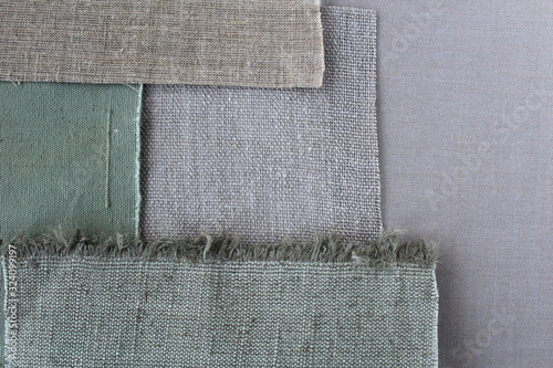 Canvas textile abstract gray, brown, green texture background