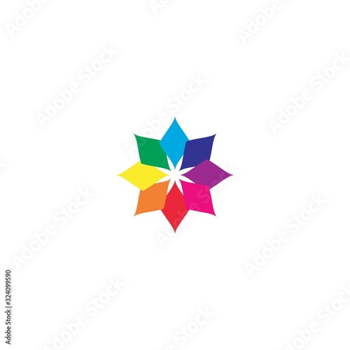 Flower logo vector icon design