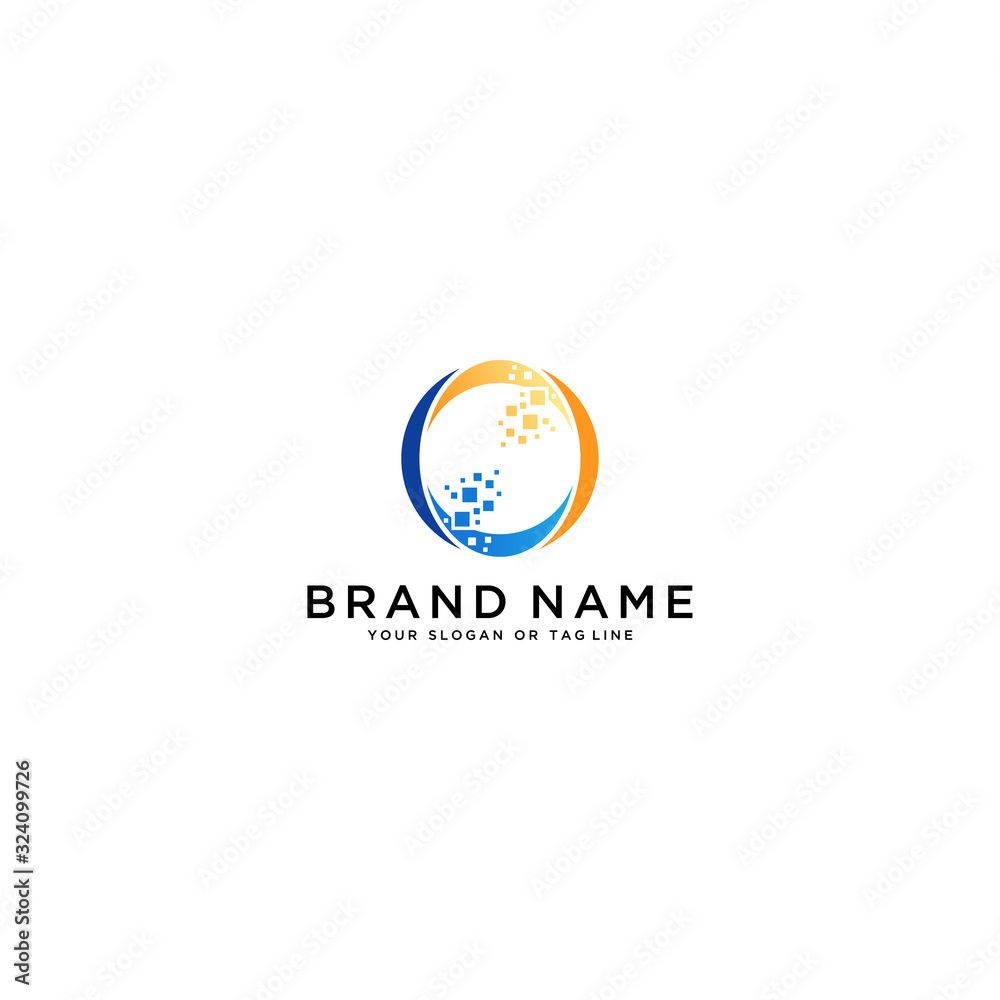 letter o tech logo design vector Stock Vector | Adobe Stock