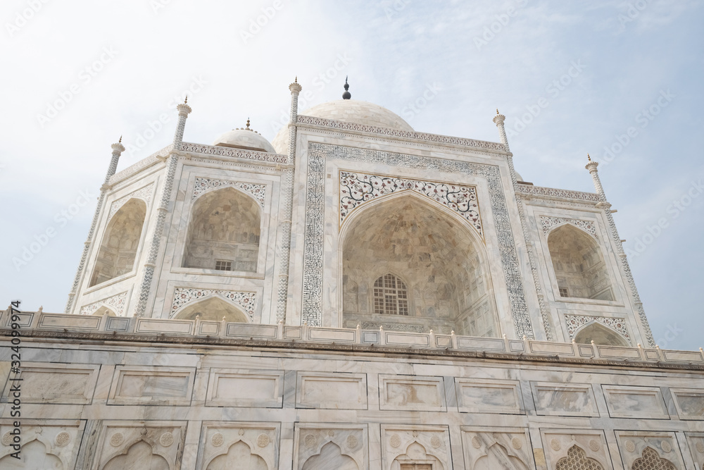The Taj Mahal mausoleum located in Agra, India