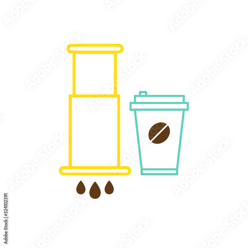 coffee maker icon, vector illustration