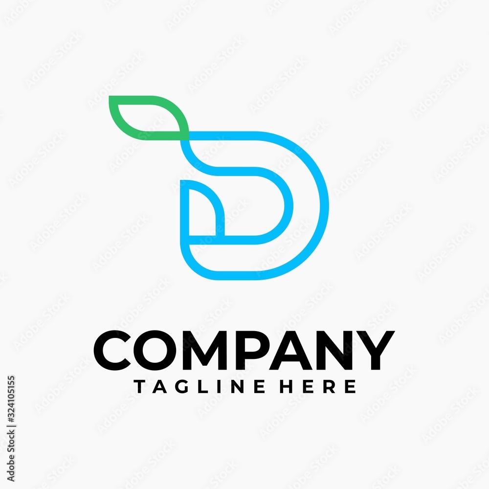 initial letter d logo design vector inspiration