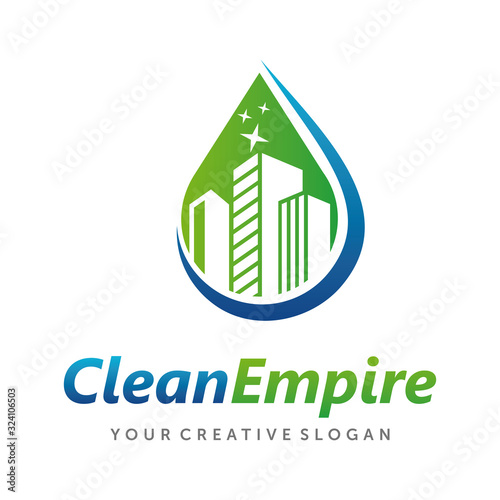 City cleaning, House Cleaning, Cleaning Service Business Logo
