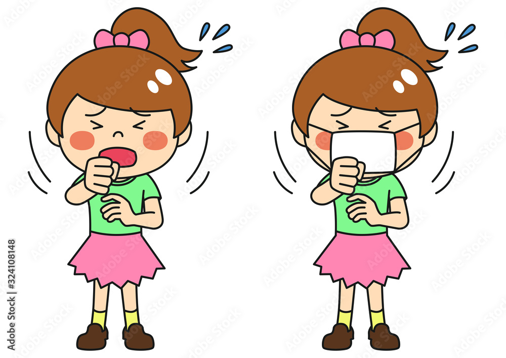 咳き込む人・女の子