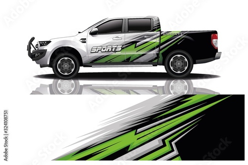 truck car decal wrap design vector