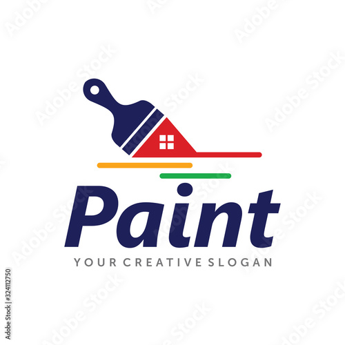 paint logo, paint services logo, paint logo vector