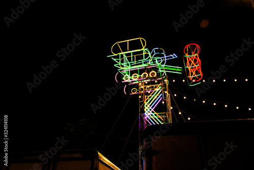 Photography Decorative lights. Colorful lights at night. From Thailand.