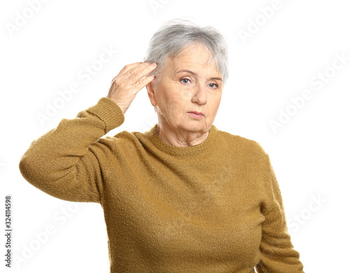Senior woman with hair loss...