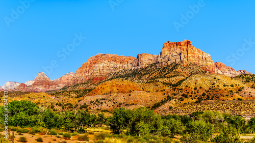 Johnson Mountain at Zion National Park, Utah, United States photo