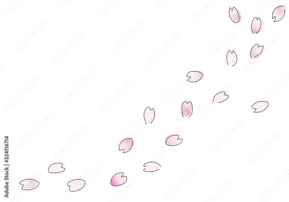 Yahoo!オークション - 花舞う・手書きイラスト