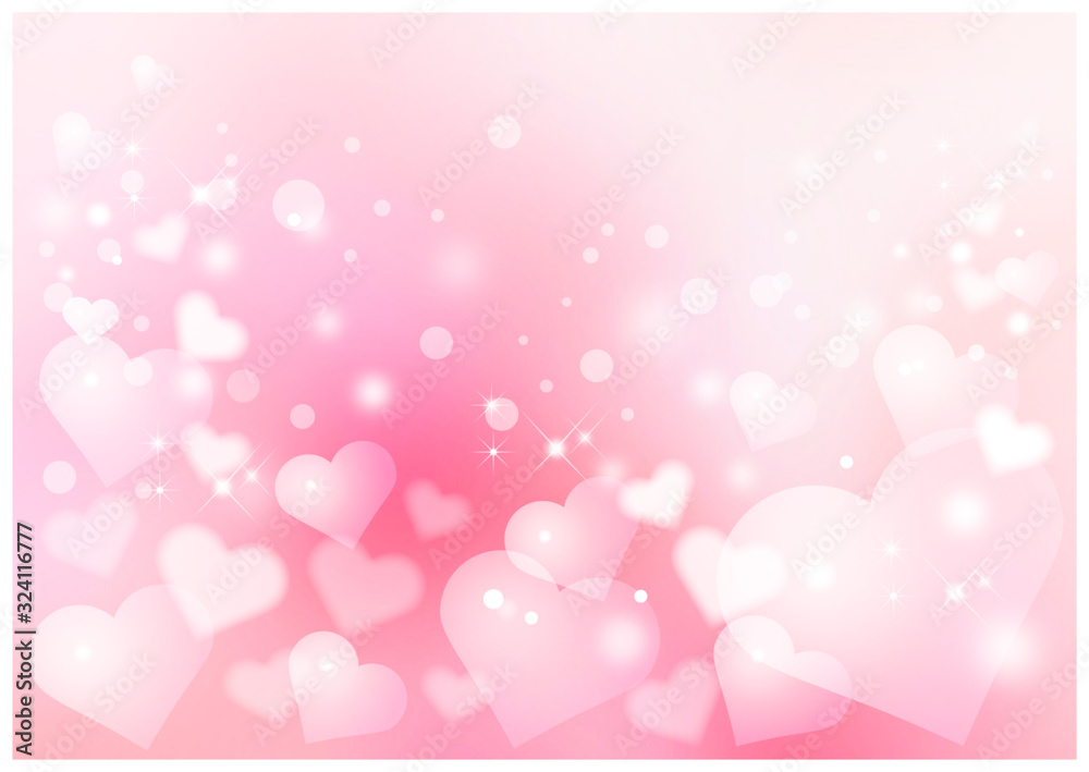 ハート 淡いピンク背景 Stock Vector Adobe Stock