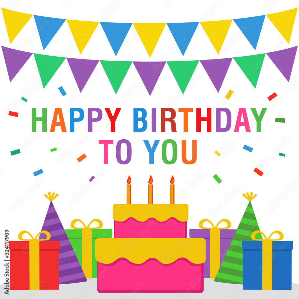 Happy Birthday Illustration Vector Design