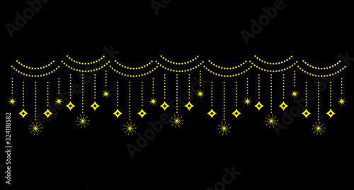 キラキラ　装飾セット　黄色