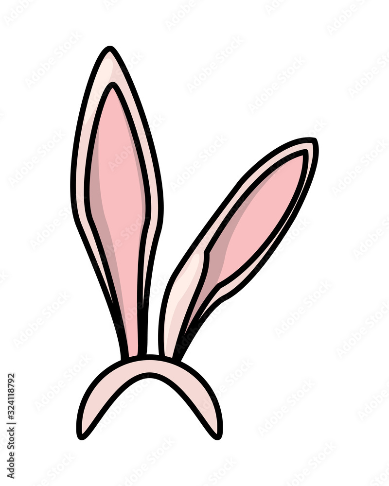 ears rabbit easter accessory icon ears rabbit easter accessory icon