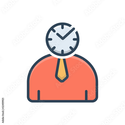 Color illustration icon for punctual 