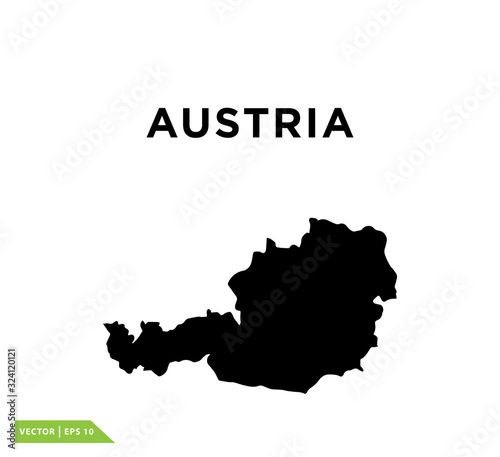 Austria map icon vector logo design template