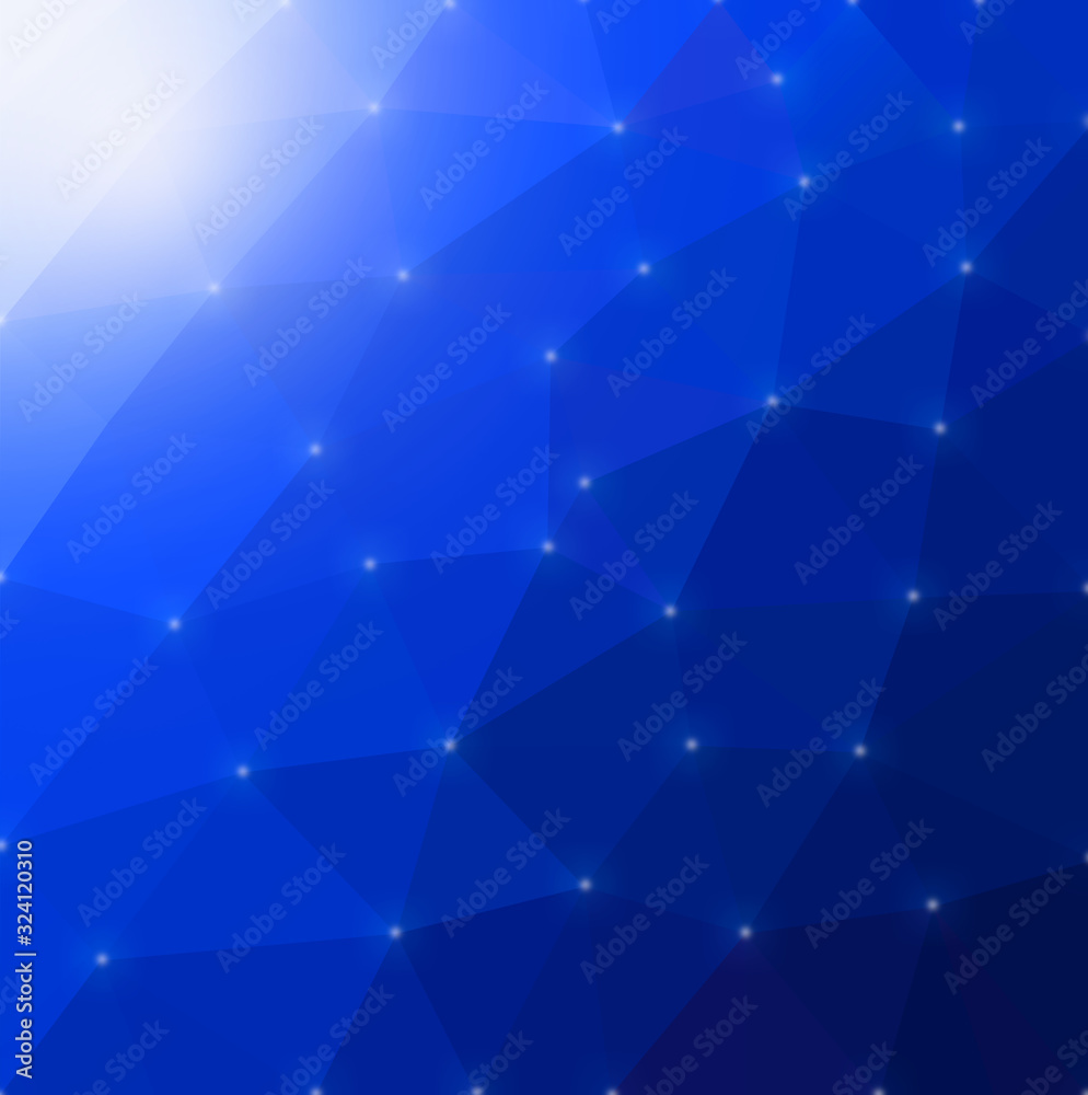 Obraz premium Blue background abstract Polygonal ( Low-Poly )Triangular Modern Geometric. Style With Gradient.