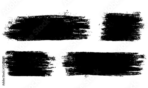 Set of vector brush strokes.Collection of vector brush hand drawn graphic element. grunge background.