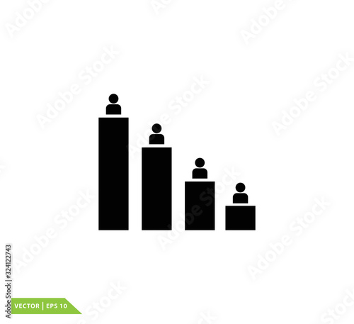 Exit polling icon vector logo design illustration