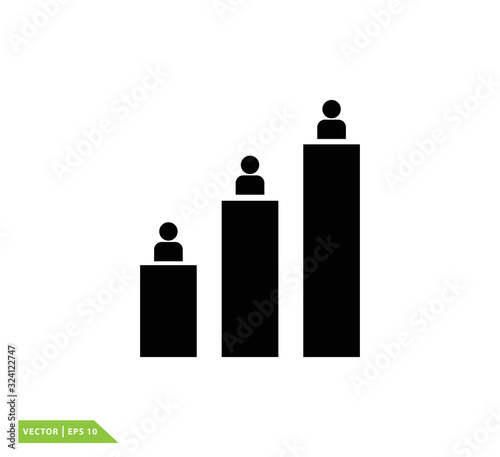 Exit polling icon vector logo design illustration