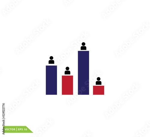 Exit polling icon vector logo design illustration