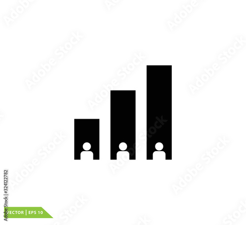 Exit polling icon vector logo design illustration