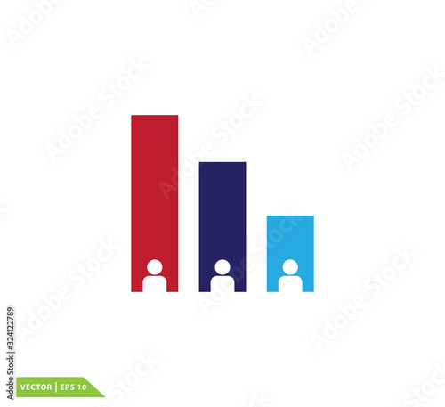 Exit polling icon vector logo design illustration