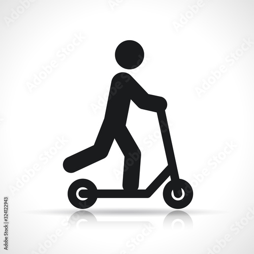 Vector scooter icon symbol design