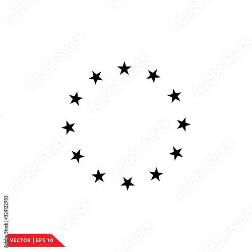 flag european icon vector logo template