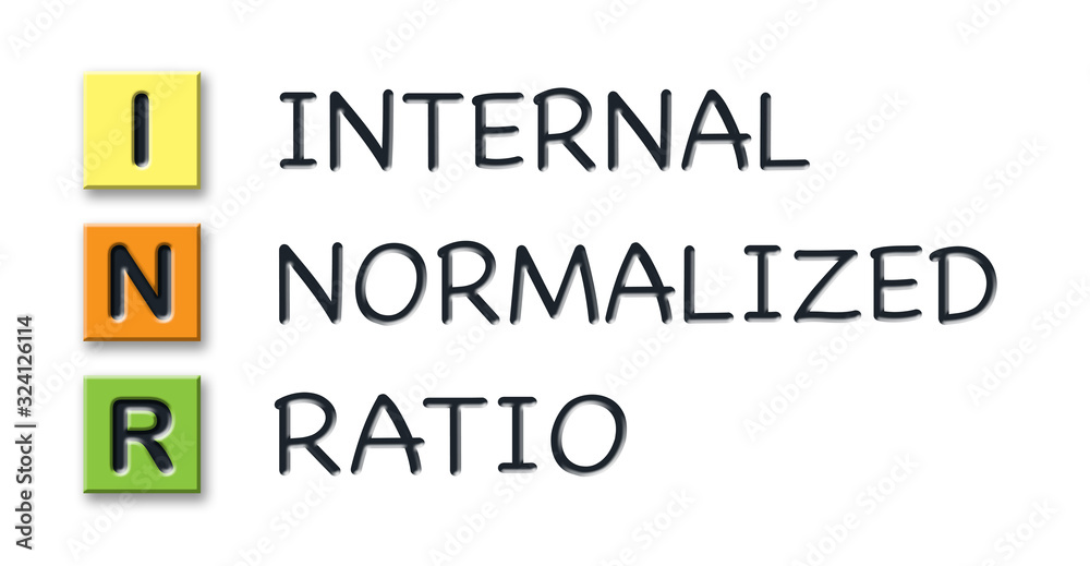 INR initials in colored 3d cubes with meaning