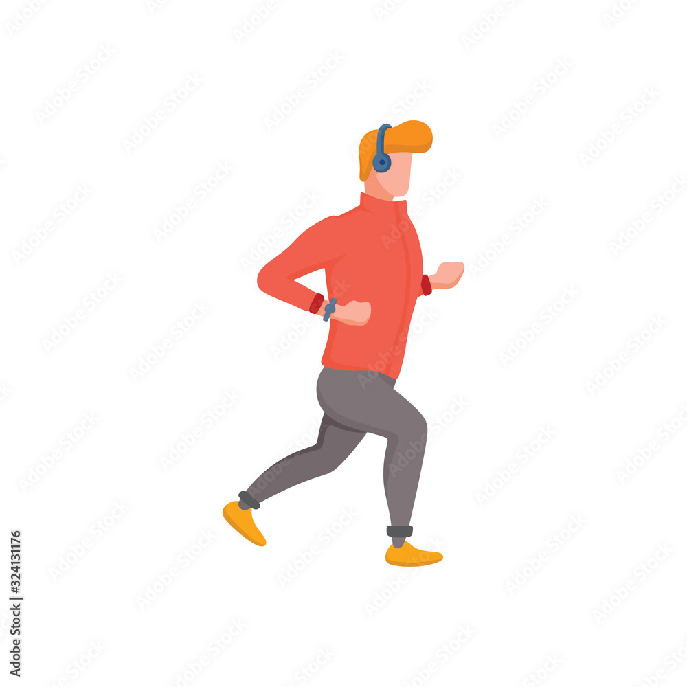 Marathon, Jogging, Run Flat Illustration Vector Marathon, Jogging, Run Flat Illustration Vector
