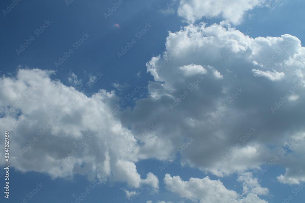 blue sky with white clouds