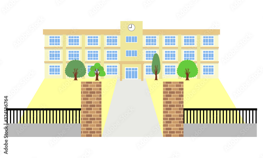 Naklejka premium 学校の校舎
