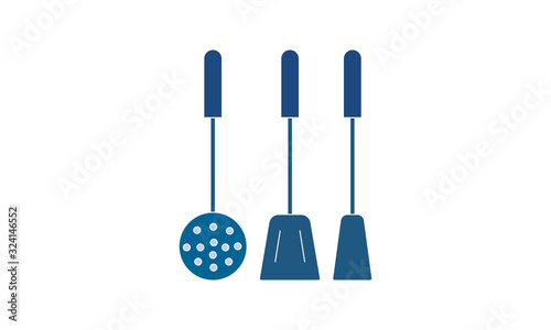 Kitchen utensils icon for cooking tools