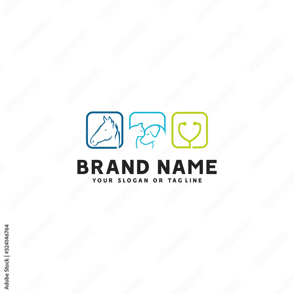 Horse design dog cat animal health clinic vector Horse design dog cat animal health clinic vector