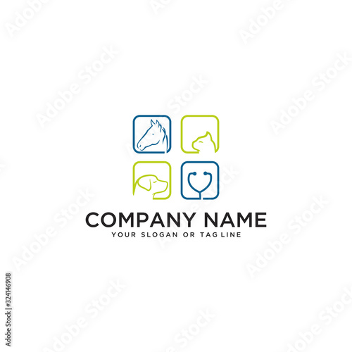 Horse design dog cat animal health clinic vector