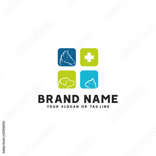 Horse design dog cat animal health clinic vector