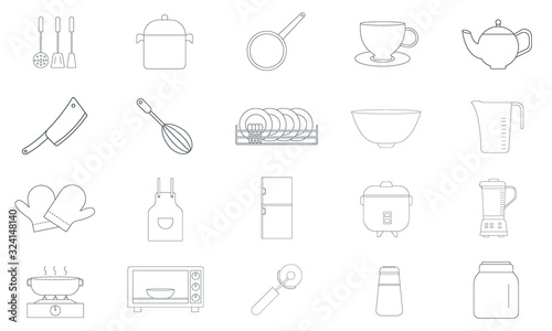 Kitchen utensils icon for cooking tools