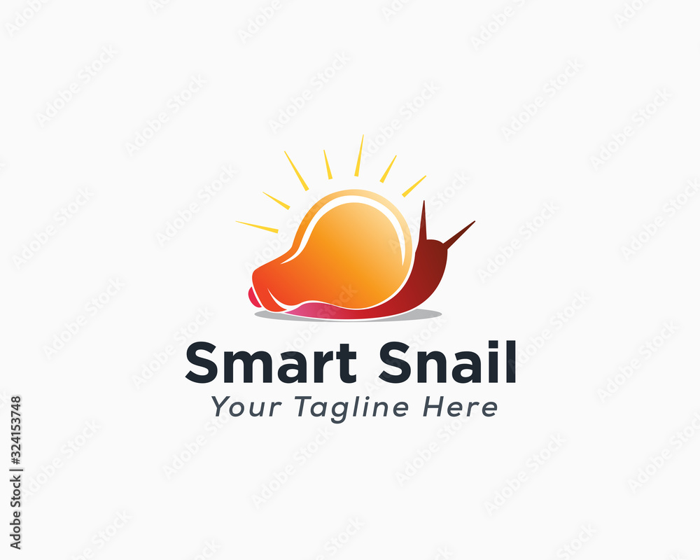 Smart light bulb house snail logo design inspiration Smart light bulb house snail logo design inspiration