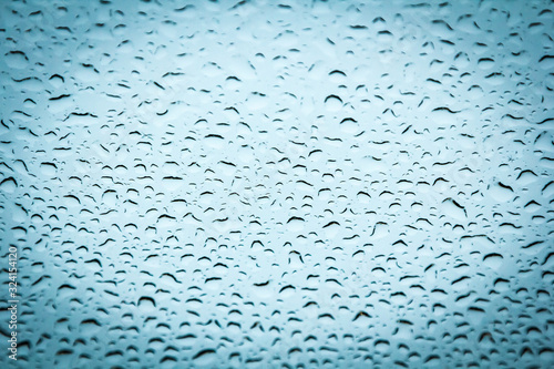 water drops on window after rain