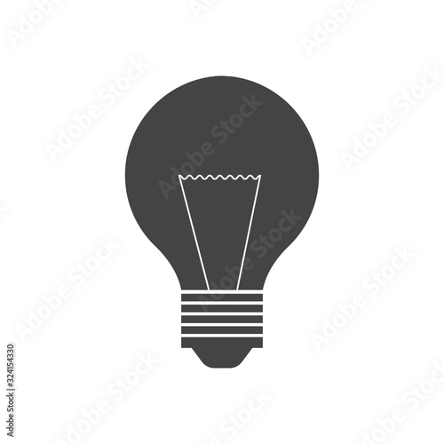 Light bulb icon in simple design