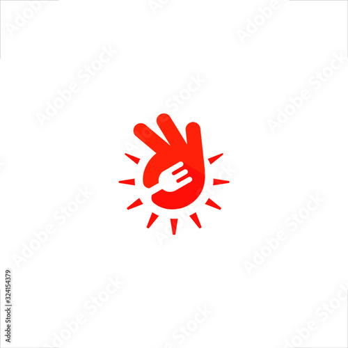 ok finger good food logo