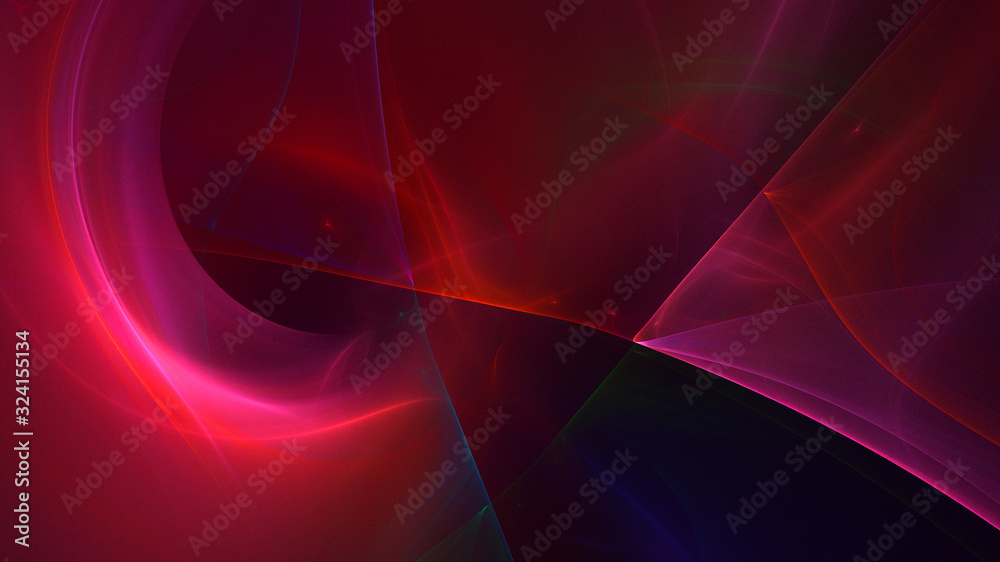 3D rendering abstract red fractal light background 3D rendering abstract red fractal light background