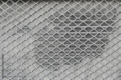gray dusty metal wire fence