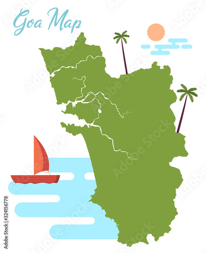 goa map vector design