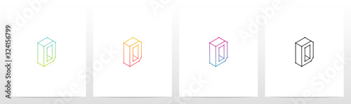  Outline Of 3D Letter Logo Design D