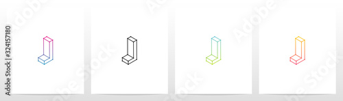  Outline Of 3D Letter Logo Design J