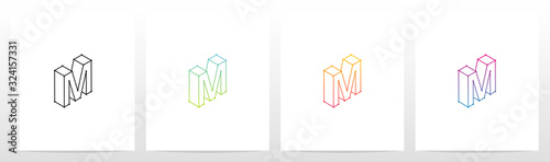  Outline Of 3D Letter Logo Design M